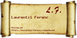 Laurentzi Ferenc névjegykártya